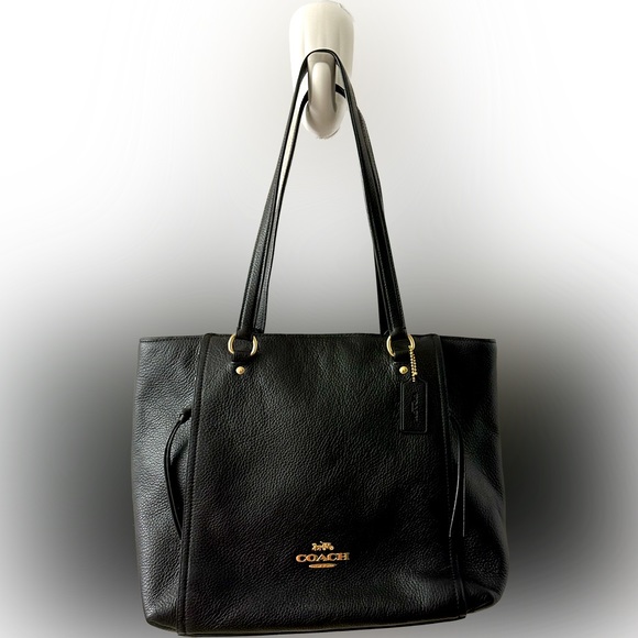 Coach Bags Coach Medium Tote Black Gold Details Poshmark